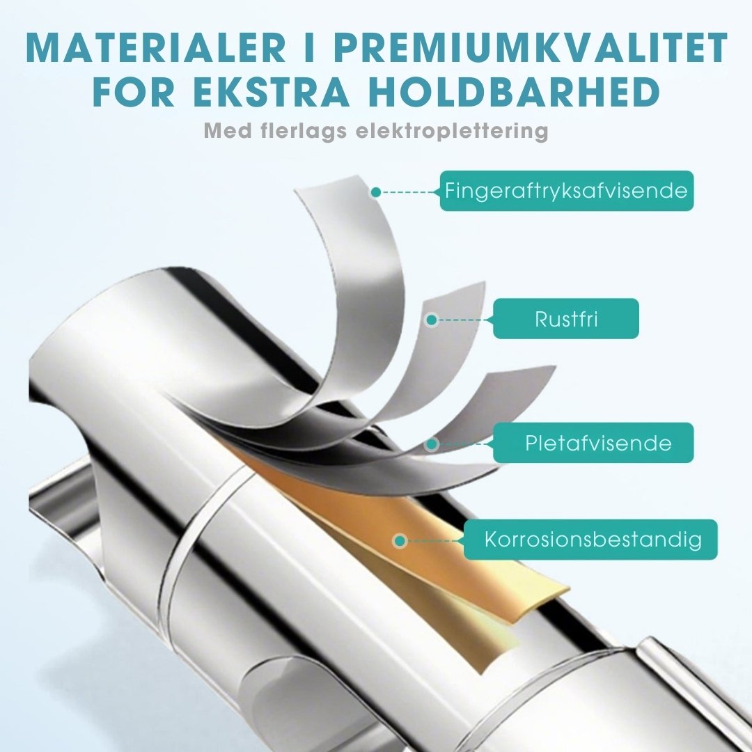 ShowerGrip™ - Brusehovedholder – monteres på 3 sekunder uden boring