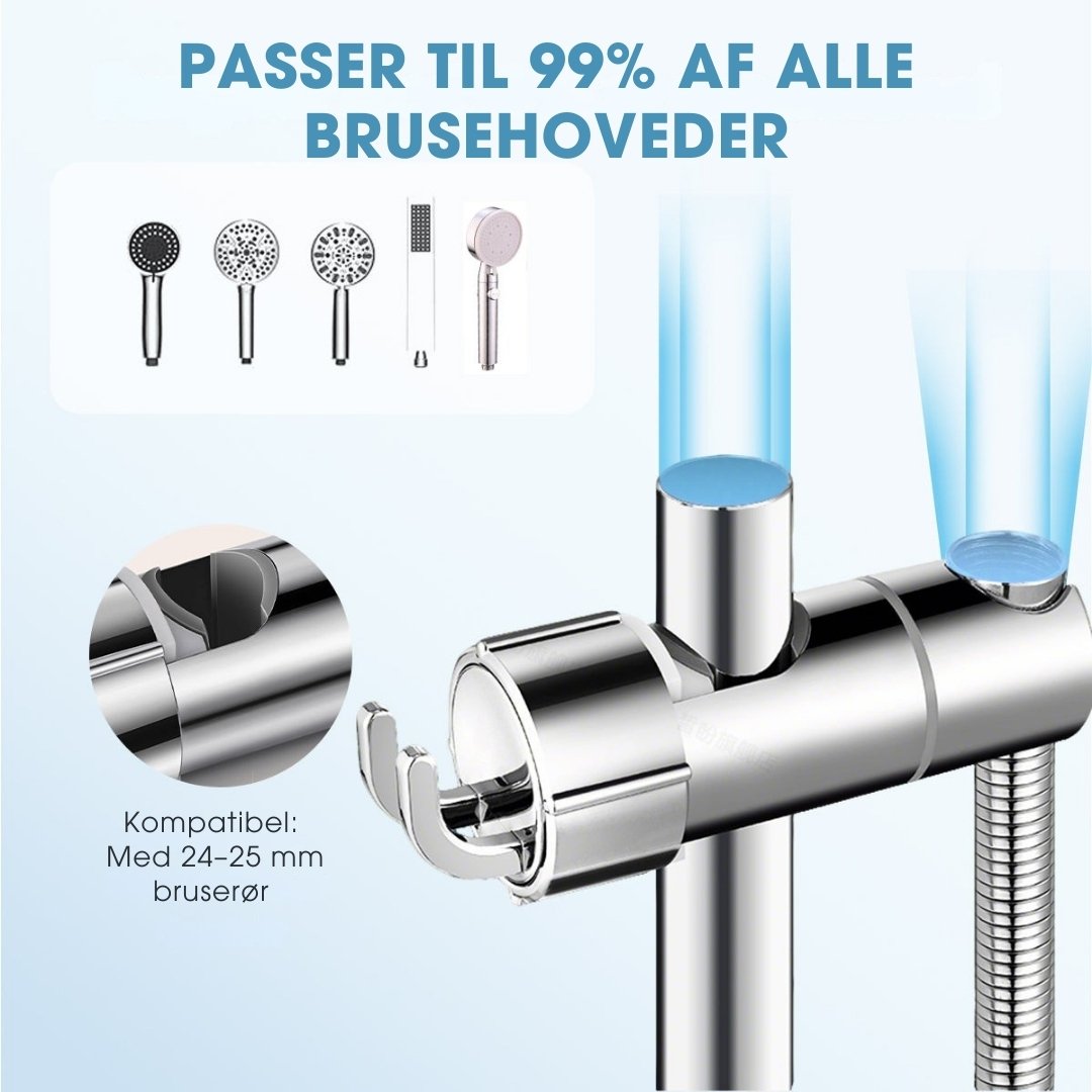 ShowerGrip™ - Brusehovedholder – monteres på 3 sekunder uden boring