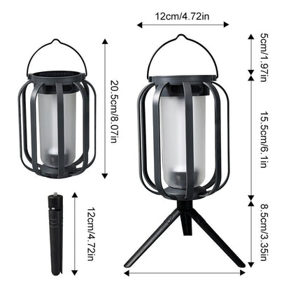 FlameGlow™ - Lampe med realistisk flammeeffekt – Opladelig via USB & solenergi