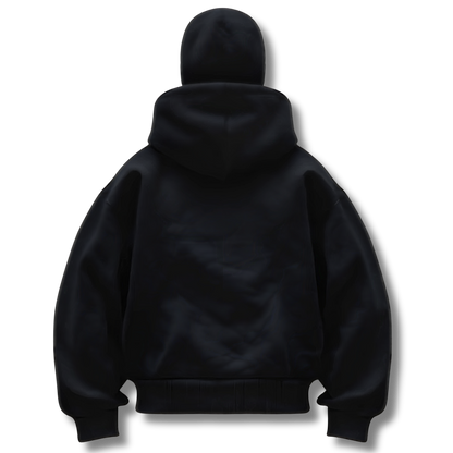 Anti-Social Hoodie - Hoodie med lynlås og integreret maske – Unisex